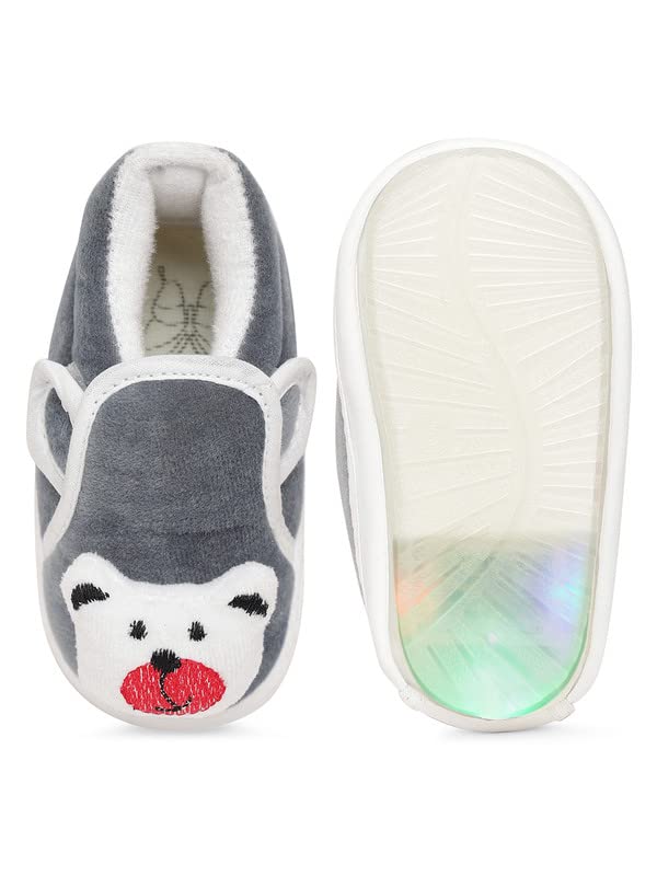 CHIU Led Chu-Chu Fur Blue Shoes with Double Strap for Baby Boys & Baby Girls (for 12-15 Months, 15-18 Months, 18-21 Months, 21-24 Months) 7 51Wk1CEceSL