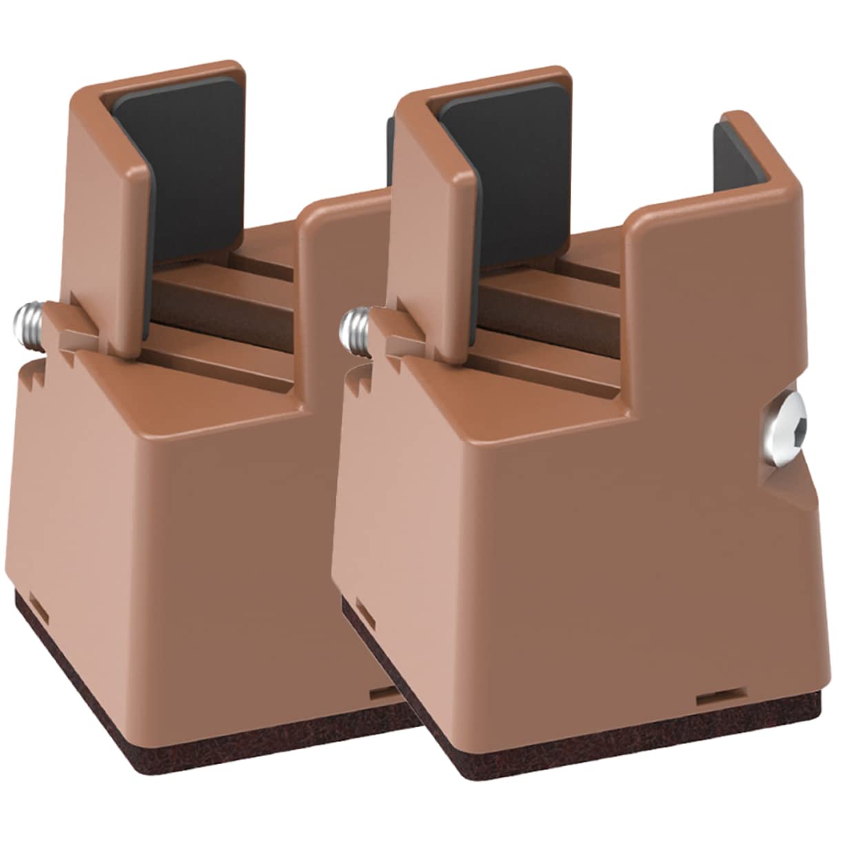 SOLUSTRE 2Pcs Adjustable Bed Riser Blocks Stackable Furniture Elevators for Sofa Couch Bed Compatible with Legs Supports Design for Easy Cleaning