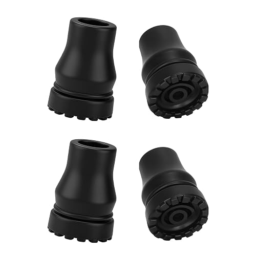 supregear Rubber Cane Tips, (3/4", 4-Pack) Heavy Duty Walking Cane