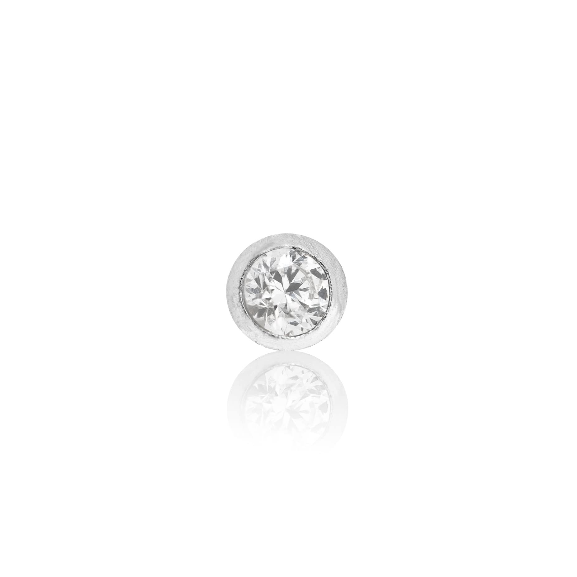 Mia Gioielli - Piercing Brillantino - Orecchino Naso Oro 18k (750) Bianco con Zircone - stile Cipollina - Anallergico Donna Ragazza