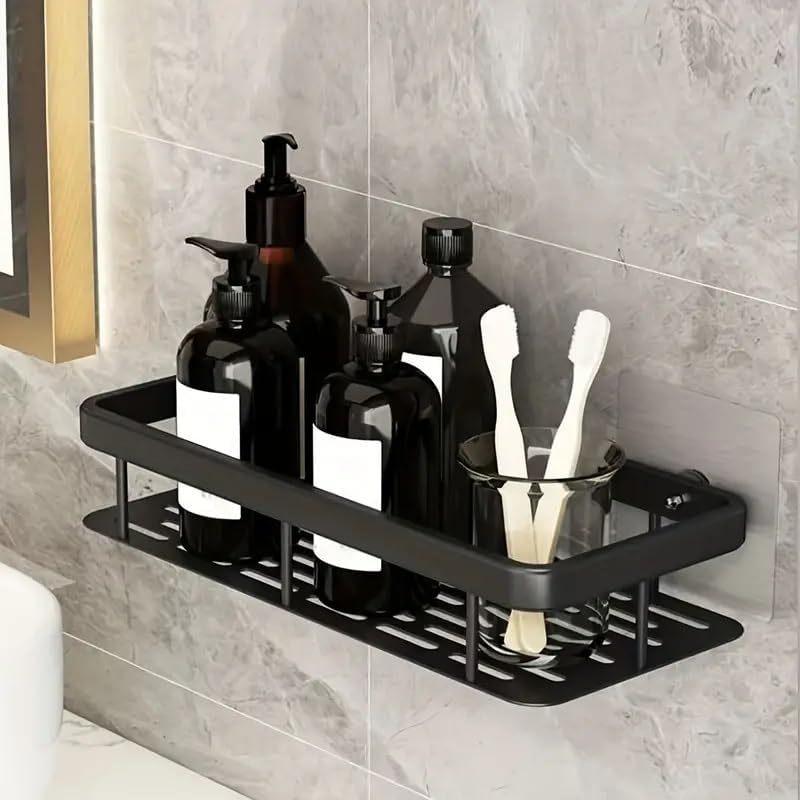 Kmils Self Adhesive Bathroom Shelf, Bathroom Organiser Without Drill, Bathroom Shelf for Wall, Bathroom Racks and Shelves (Pack of 2) 2