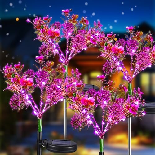 OxyLED Solar Globe Lights Outdoor 4 Pack Garden Stake Lights Waterproof Cracked Crystal LED Color Changing Solar Pathway Lighting Auto On/Off For Landscape Patio Yard Christmas Decoration - View #4