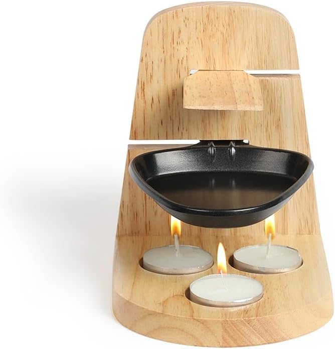 Livoo - MEN397 Candle Squeegee - Fast Heating, Non-Stick, 10x10x1.5cm, 3 Candles Included