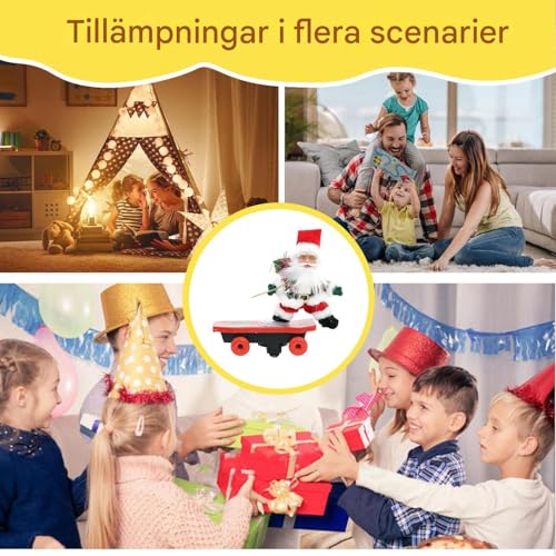 Papá Noel decorativo en scooter con función de música festiva para el hogar 5