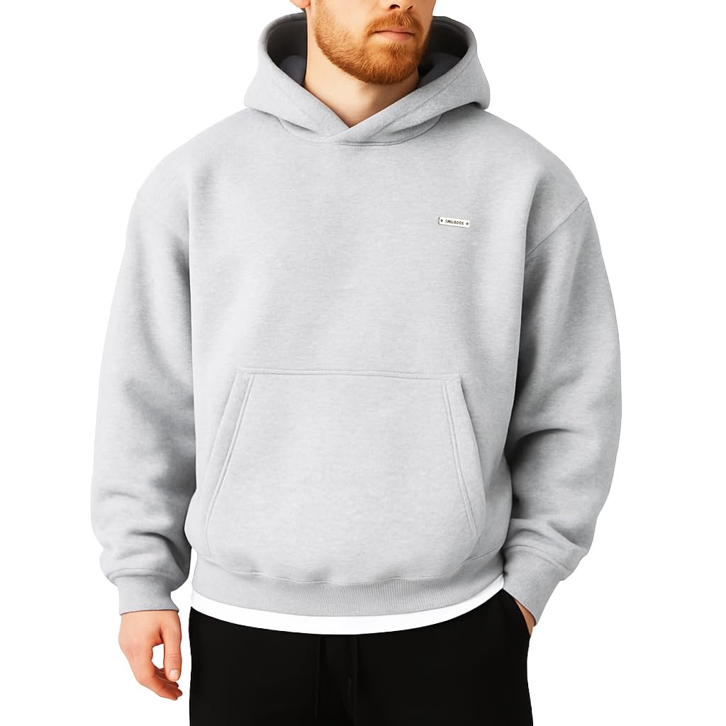 SMILODOX Dawson Hoodie Herren - Oversize Kapuzen Pullover - Langarm Hoody Sweatshirt, Optimal für Sport, Streetstyle und Alltag, Bequem und Vielseitig Kombinierbar