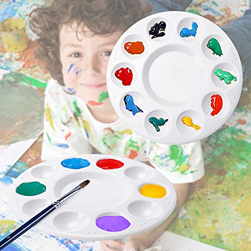 6 Pack Paint Tray Palettes Plastic Paint Pallets For Kids And Students Art Painting Palettes #TOP5