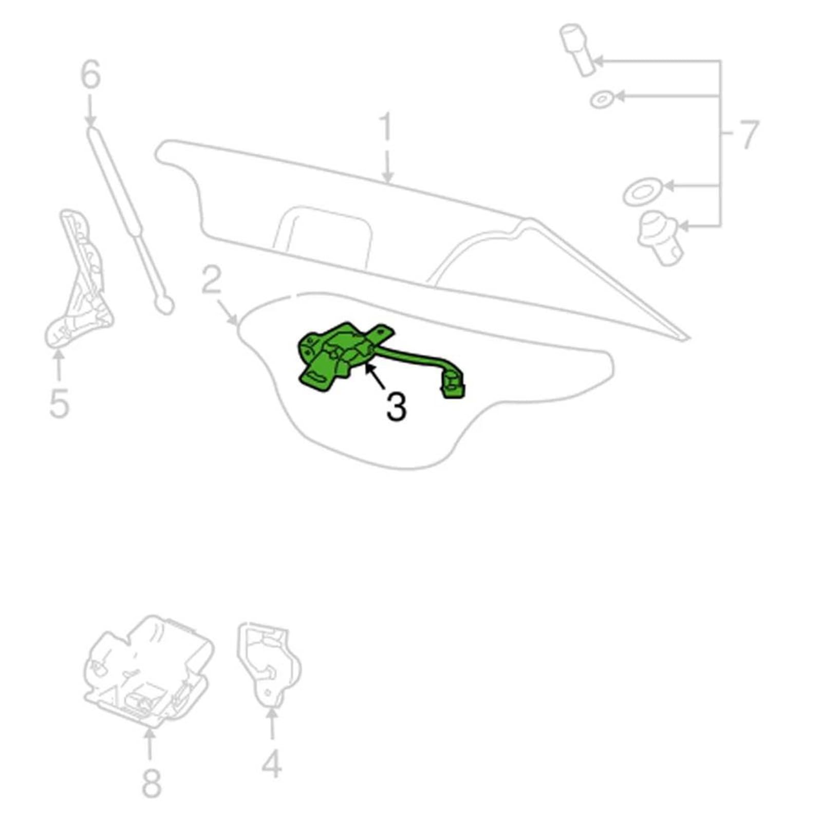 Attuatore Per Serratura Del Portellone Posteriore Bagagliaio Dell'auto Per Ford Per Mustang 2008-2009 Senza Sensore