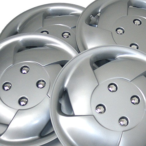 Image of Pack of 4 Hubcaps | Size 15-Inches | Wheel Covers | Style 8083 | Snap-On (Pop-On) Type Hub-caps (Not Fits Bolt-On Type) | Wheel Skin Cover WC5-15-8083-S