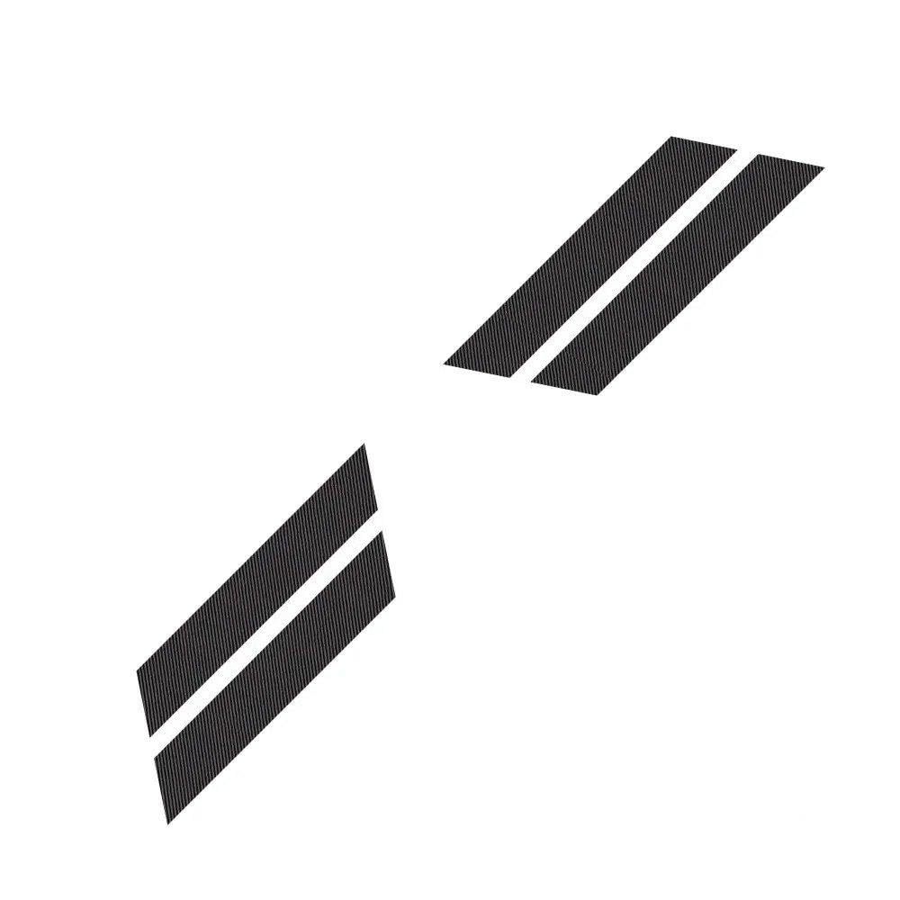 Dabhuoc Carbon Fiber Auto Graphics Stripes Sport Vinyl Decor Decal Kit For Mustang Gt500 Gt350(Carbon Fiber)