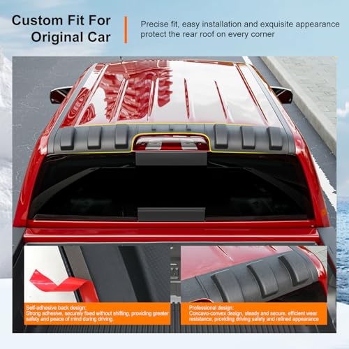 Image of powoq Rear Roof Protector Compatible with 2014-2018 Chevy Silverado GMC Sierra 1500 Truck Cab Roof Protector Replacement for 2014-2018 Chevy Silverado Accessories
