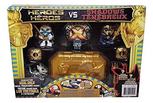 Treasure X: Kings Gold - Heroes VS Shadows Playset w/ Guaranteed Real Gold Dipped Treasure Inside - Toys, Ages 5+