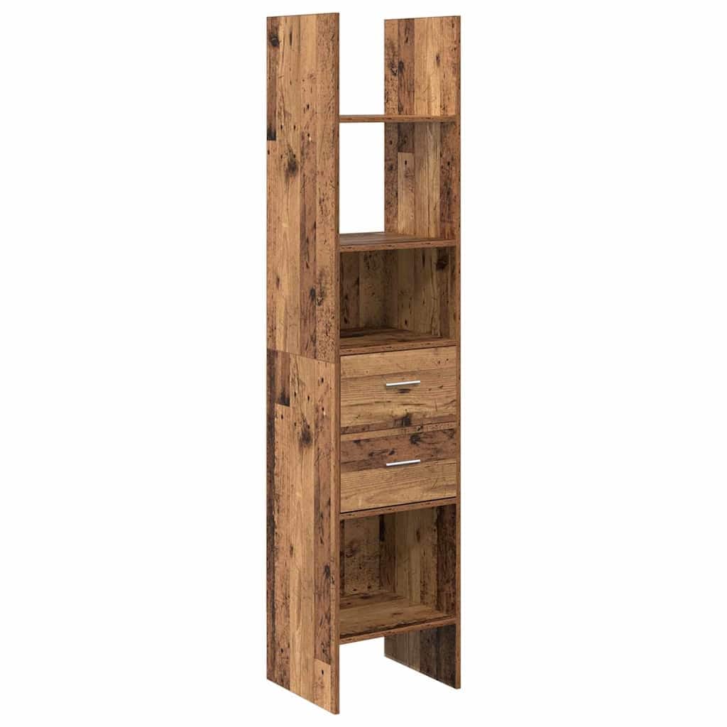 Generisch Bücherregal Altholz 40 x 35 x 180 cm Holzwerkstoff,Möbel,Regalsysteme,Bücherregale Bücherschränke-875439