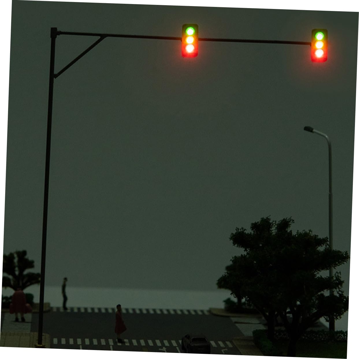 CORHAD Miniature Railroad Signal Light Model Abs Metal Decor Train Light Model Miniature Traffic Lamp