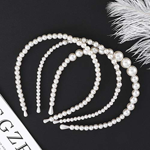 Bohend Modieuze hoofdband voor dames, parels, haarbeugel, solide hoofdbedekking, dagelijks gebruik, haarsieraad voor… - Image 3