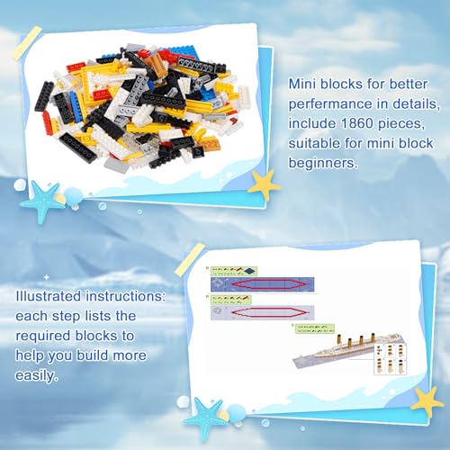 LULUFUN Titanic - Lot de 1860 Blocs de Construction - Jouet éducatif - Cadeau pour Adultes et Enfants – vue 5