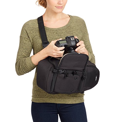Amazon Basics Camera Sling Bag - 8 X 6 X 15 Inches, Black & 60-Inch Lightweight Tripod With Bag #TOP6