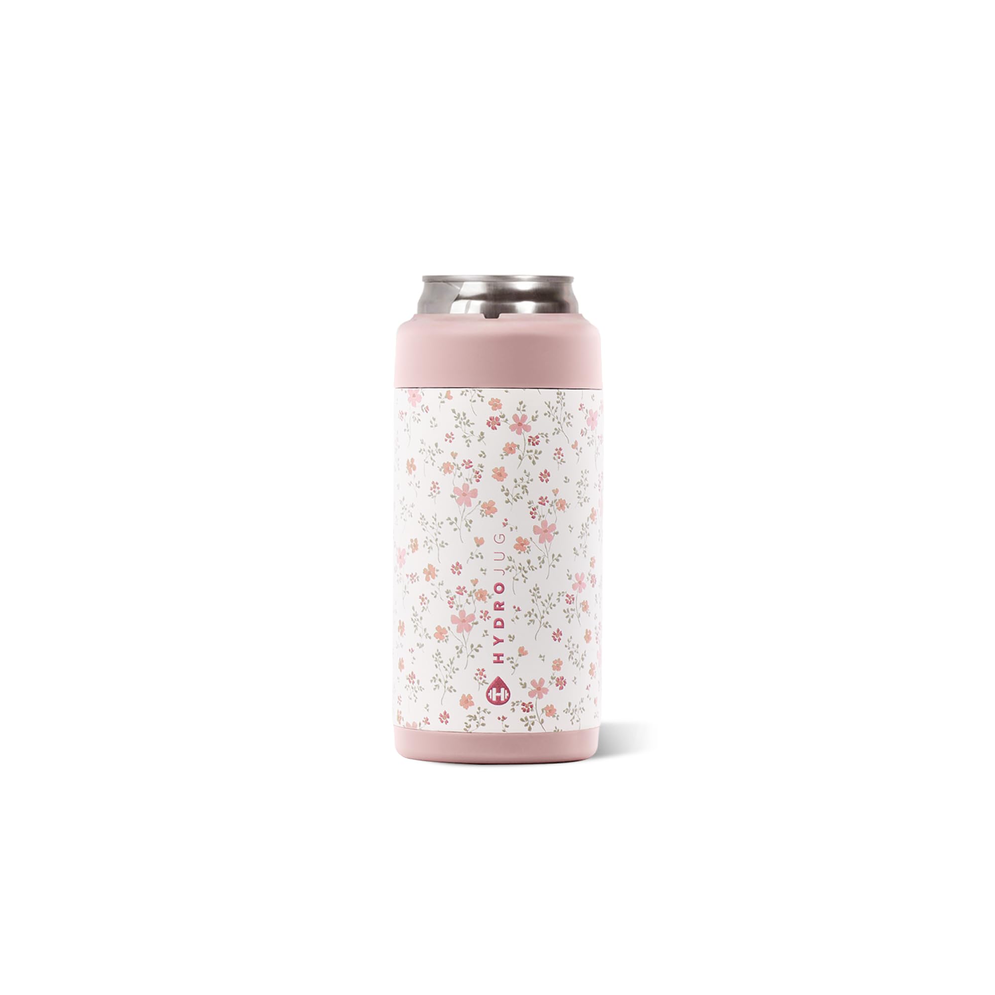 HydroJug Slim Can Cooler 12 oz, Stainless Steel Can Holder, Magnolia