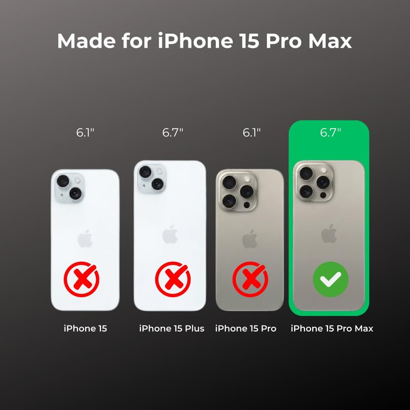 Image of Anti Yellow Clear Magnet Case for iPhone 15 Pro Max, Premium Polycarbonate, Ultra Strong Magnets, 360 Drop Protection, Raised Camera Protection, MagSafe Compatible