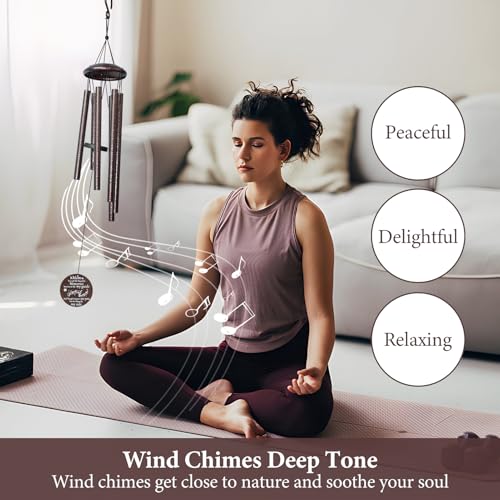 Image of Memorial Gifts for Loss of Mom, 25'' Memorial Wind Chimes for Loss of Mother, Sympathy Gifts for Lose of Mom Mother, Bereavement /Condolence /Remembrance Gifts