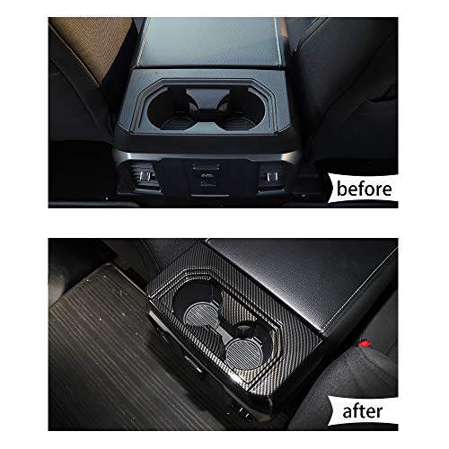 Cubierta Panel Portavasos Trasero Carbono Ford F150 2015-20 miniatura 3