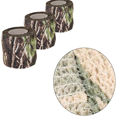Sqxaldm Camo Tape Stoff Tarnung Wasserfest Camouflage Tape Wrap Outdoor Tarnband Selbsthaftend Jagd Gewebe Band Tarnung Selbstklebende Schutz Camouflage Tape Wrap Tactical Camo Form Multi funktionale – Bild 6