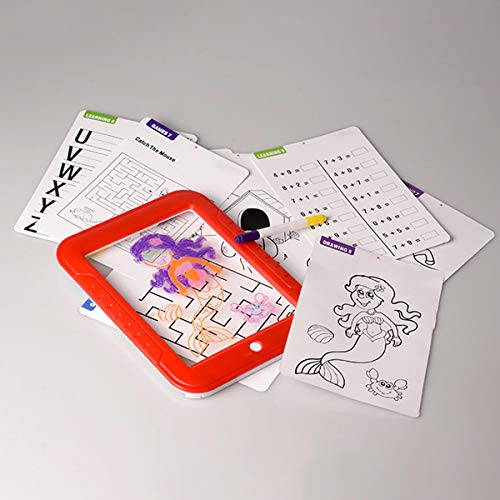 Magic pad Lousa Magica 8 Led Tablet Infantil 3 Canetinha Que Apaga