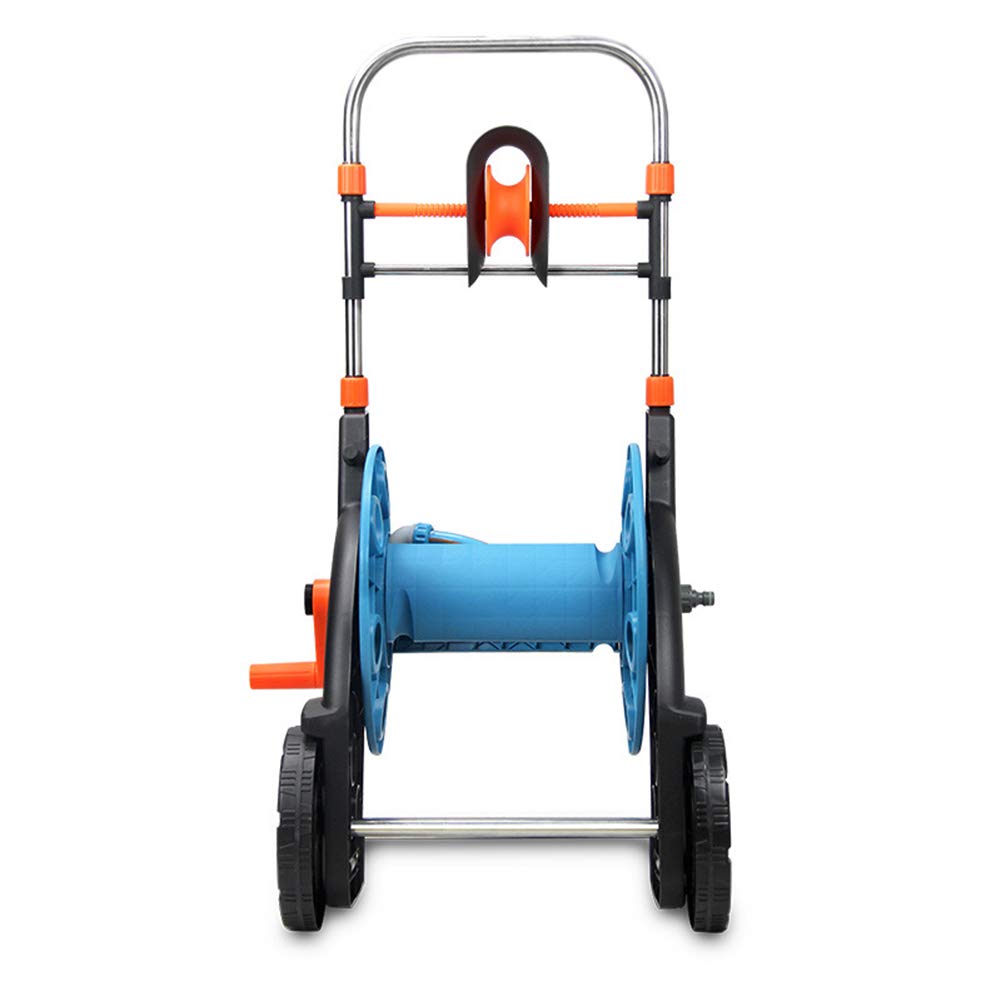 Carrello avvolgitubo da giardino con ruote, carrello portagomma con maniglia pieghevole, dispositivo antigoccia, carrello avvolgitore per tubo dell'acqua a 2 ruote per piante acquatiche da giardino,