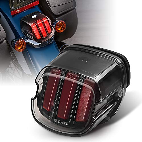 Tail Light For Harley [Claw-Design] LED License Running Tail Brake Light with Smoked Lense Compatible with Harley Davidson Sportster Dyna Fatboy Softail Road King Glide