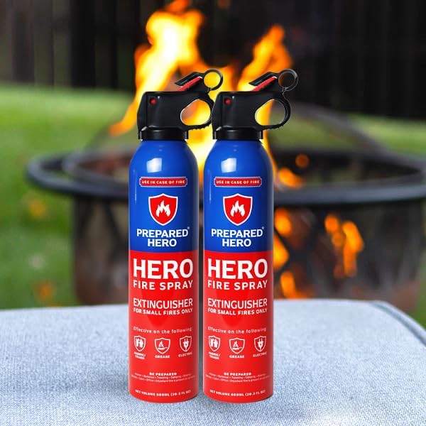 Miniatura 4 de Prepared Hero Spray Contra Incendios  Mini extintores de incendios para casa, coche, garaje  Extintor pequeño de cocina para el hogar, 100% orgánico