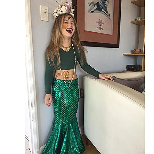 Ooopsiun Glitter Mermaid Tattoos For Girls - Mermaid Birthday Party Favors Decorations For Children Girls,7 Large Sheets #TOP2