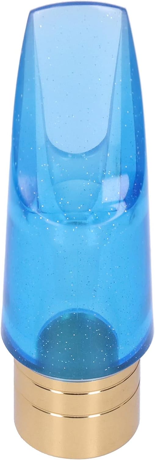 Bb アルトサクソフォン マウスピース、ABS サックス マウスピース交換用、ブルー透明 t 付き、速いペースの音楽、管楽器アクセス