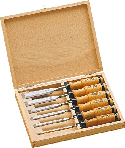 Sam Outillage B-607-C6 Coffret de 6 Ciseaux de sculpteur