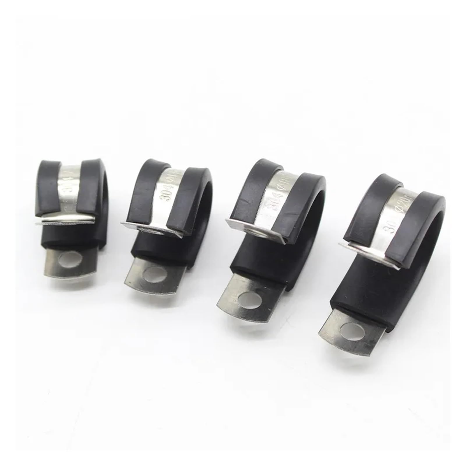 Clips de tubo P revestidos de goma Acero inoxidable 304 6-55 mm