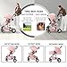 Kinder King 2 in 1 Convertible Baby Stroller, Folding High Landscape Infant Carriage, Newborn Reversible Pram, Adjustable Canopy, Diaper Bag, Pink