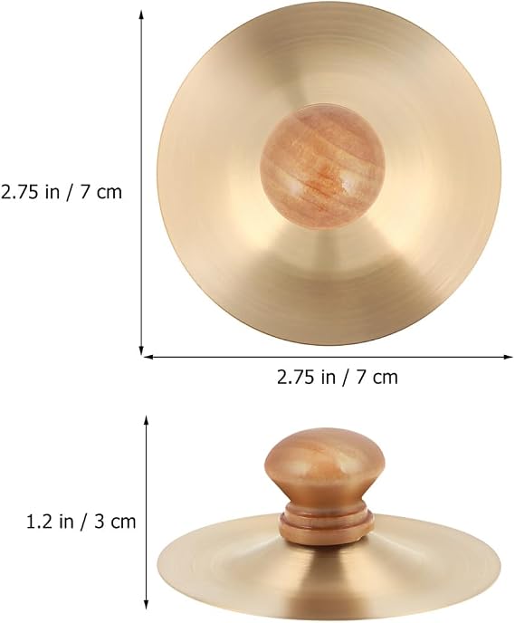 Finger Cymbals Hand Cymbals Percussion Musical Instrument for Kids Small Practice Cymbals for Dance Marching Family Entertainment 2.75 inch Pair