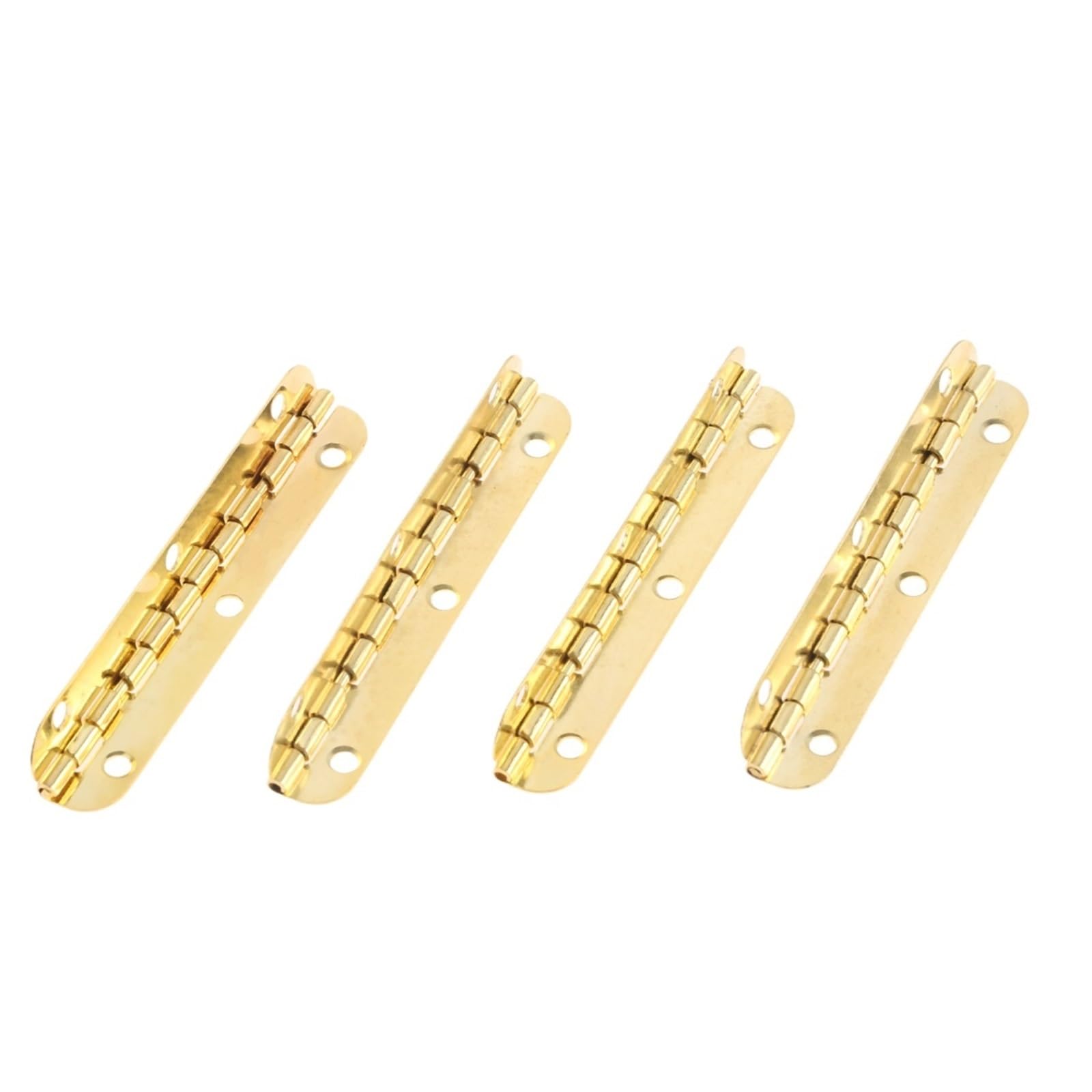 Kdhcvkz Gold 90 Degree 4Pcs Hinges + 24 Screws 6 Holes 65 * 15Mm Wood Hinges 90/180 Degree(Gold 90 Degree)