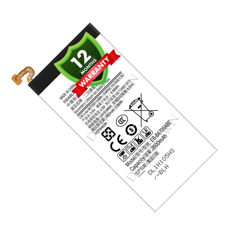 Image of Original EB-BA700ABE Battery Compatible for Samsung Galaxy A7 (SM-A700F) - (2600mAh) - 1 Year Warranty DF7