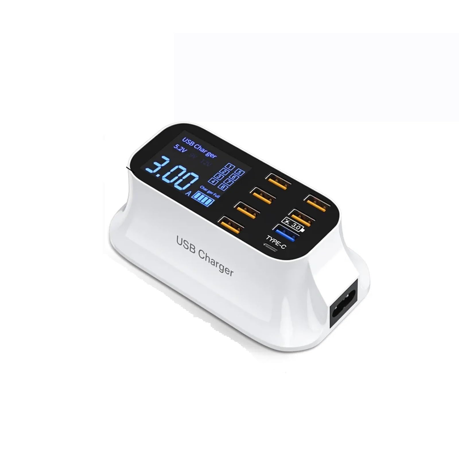 Carica rapida 3.0 Smart USB Tipo C Caricatore for telefono Ricarica Stazione adattatore for presa da tavolo Display a LED Compatibilità universale(75W 7A1C QC PD)