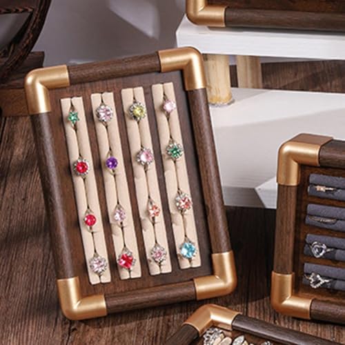 Étui de rangement pour bagues en bois évitant les rayures de bijoux
