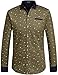 SSLR Men's Printing Pattern Button Down Casual Short Sleeve Shirts