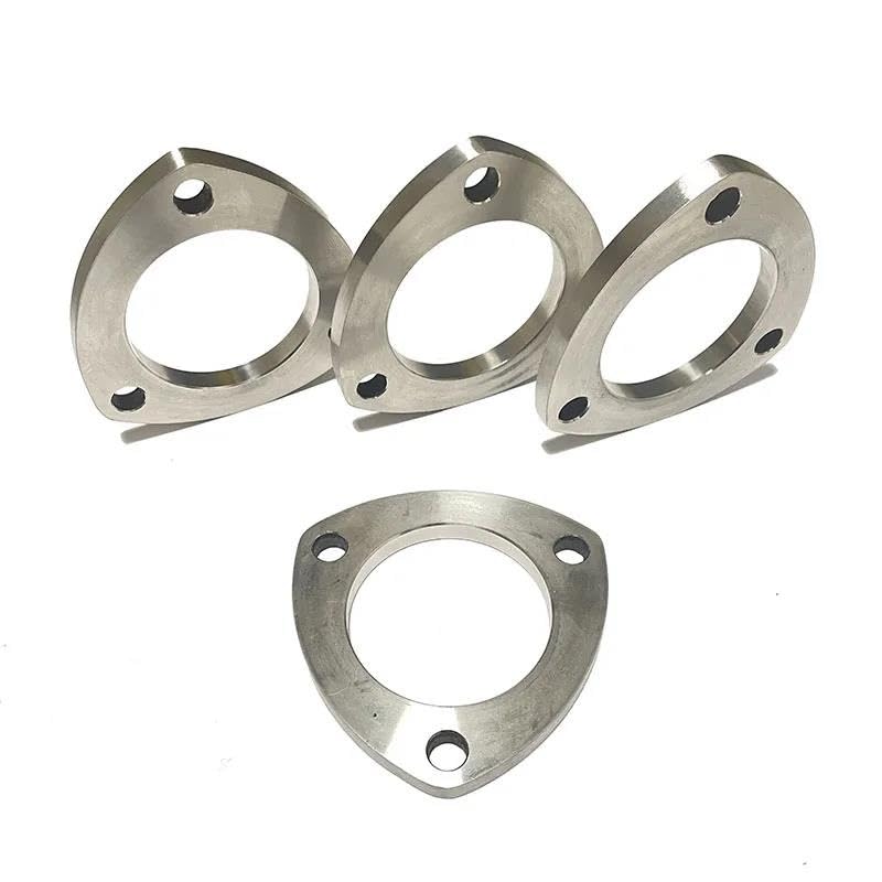 Brida de escape de coche de acero inoxidable con junta triangular de 60mm para motor 2