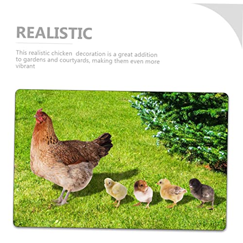 Hanabass 5Pcs Chicken Card Japanese Decorations Outdoor Signs Outside House Decor Acrylic Chick Yards Stake Easter Yard Signs Yard Decoration Garden Decor Outdoor Yard Decor Lawn Sign Hen #TOP3