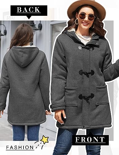 Womens Sherpa Lined Winter Coat Horn Button Fleece Jacket Thicken Zip Up Hoodies Winter Clothes Warm Sweatshirt3
