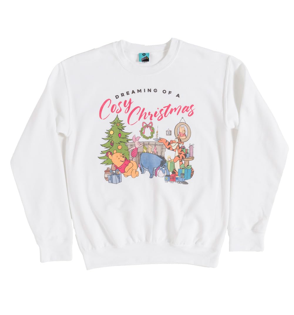 Disney Winnie The Pooh Cosy Christmas White Sweater