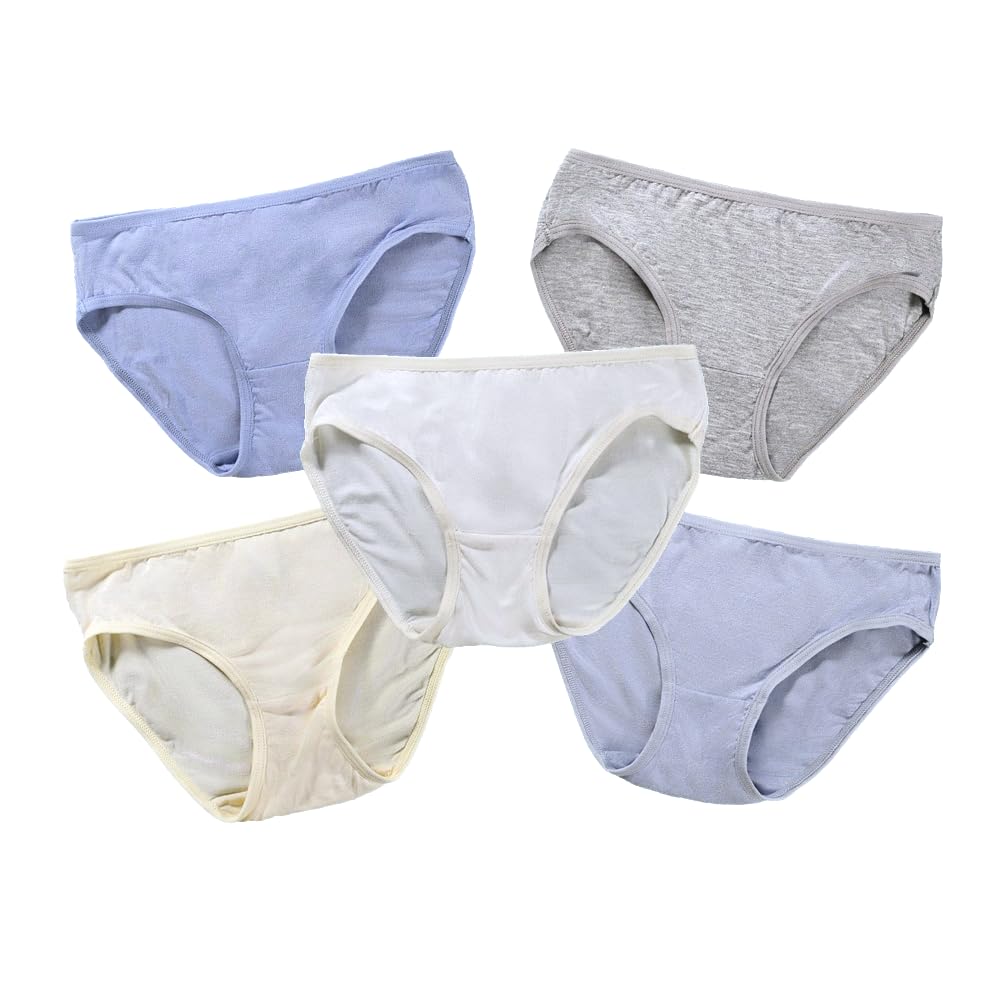 Simply Life Girls Underwear Breathable Bamboo Viscose Spandex Briefs Ultra Soft and Comfy 5pc Pack