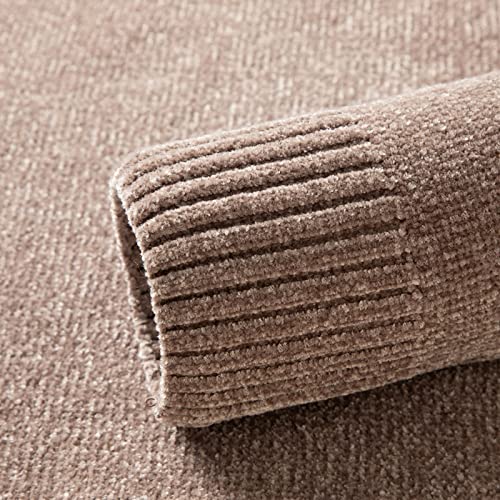 Image of Simple&Opulence Women's Chenille Sweater Crewneck Long Sleeve Pullover Ribbed Cuff Hem Round Neck Jumper Tops