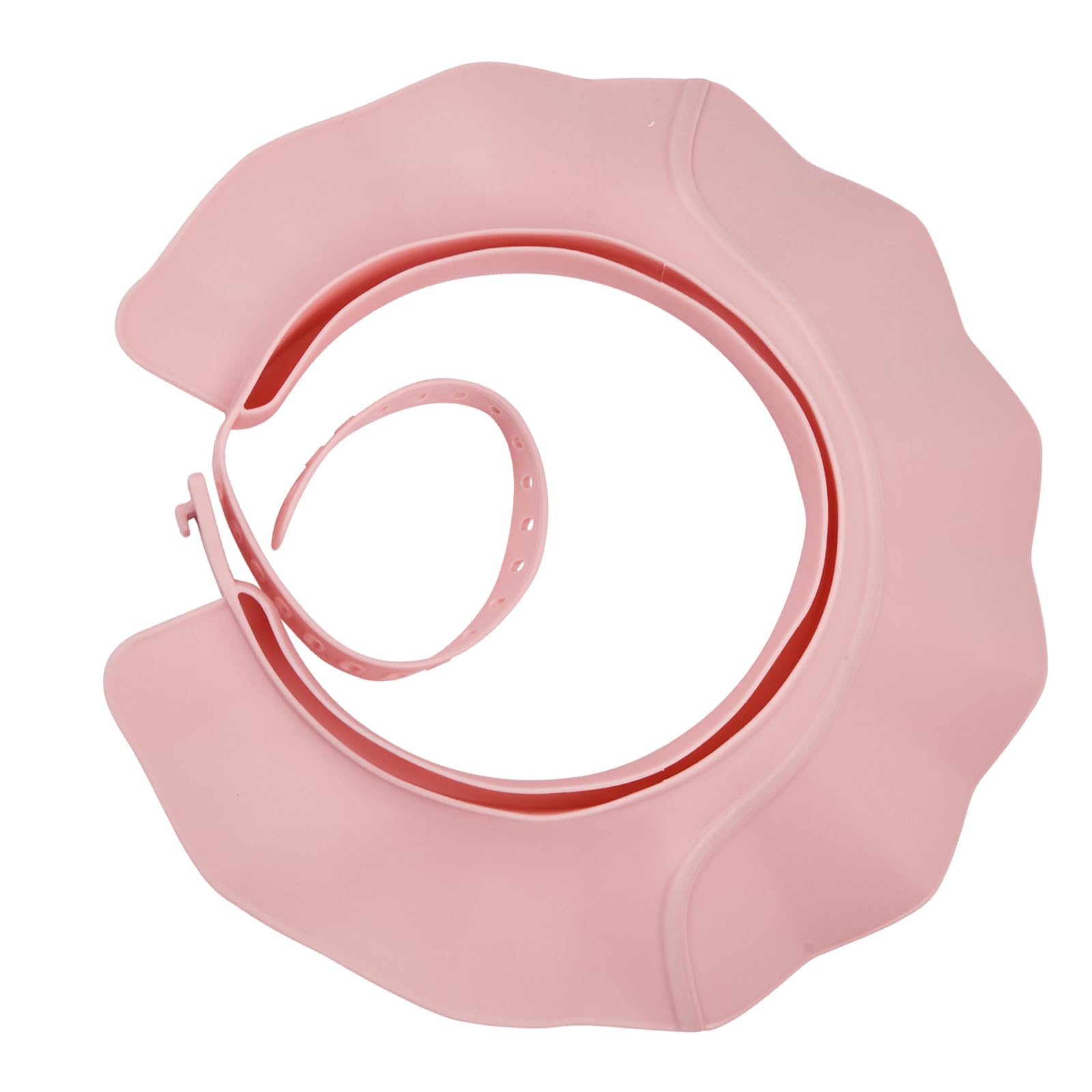 Gorro Ducha Beber Proteger Ojos y Oídos Silicona Protector Cabeza Ajustable Función Tres en Uno Regadera Baño (Rosa)