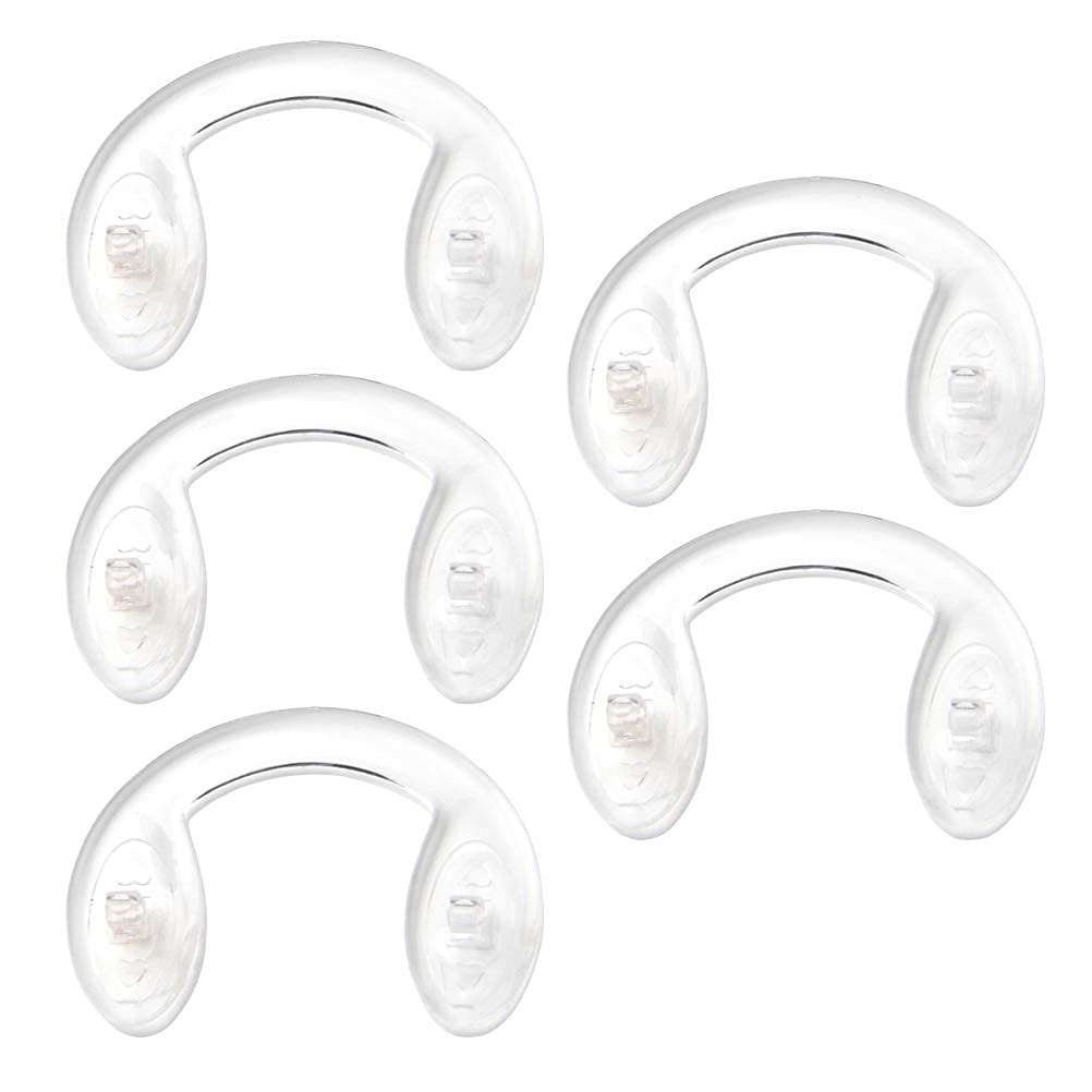 Sunshades Bhavya Optic Silicon U Shaped Screw-In Nose Pads,Eyeglasses Nose Pads,Glasses Bridge Strap/Saddle Bridge,Soft Silicon Anti-Slip Replacement Nosepads,Screw-In Nosepad-Pack Of 5