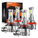 SEALIGHT 9005 H11 Lights Bulb Combo, 80000LM, 800% More Light, High-Performance Fog and Off-Road Lights, 9005/HB3 H11/H9/H8 Fog Light, Pack of 4