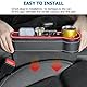 2 Stück Multifunktionale Aufbewahrungsbox für Autositze mit Getränkehalter, 2 USB-Anschluss, LED Licht Autositz Lückenfüller, Auto Becherhalter Einsatz, Auto Organizer Vorne Mittelkonsole